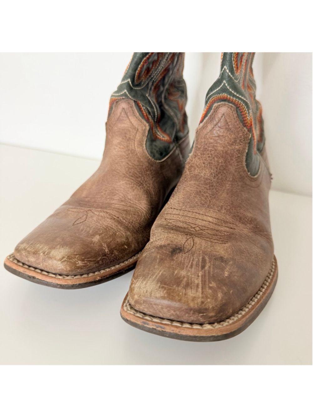 Ariat Kids Wilder Western Boot Youth Size 5 Brown Teal Embroidered Cowboy Rodeo - Picture 8 of 13